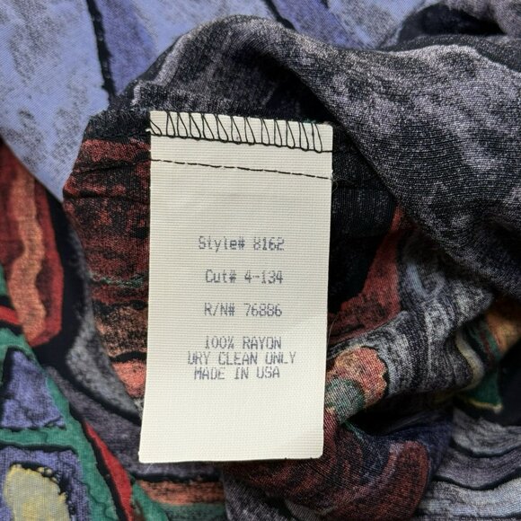 Vintage Platinum Dorothy Schoelen Sleeveless Blouse Women Petite Abstract Retro - Picture 8 of 12